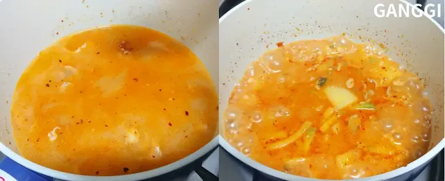 된장찌개-국물이-가득한-냄비에-채소와-재료가-담긴-사진
