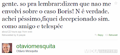 Clique para ver o original no Twitter de Otávio Mesquita