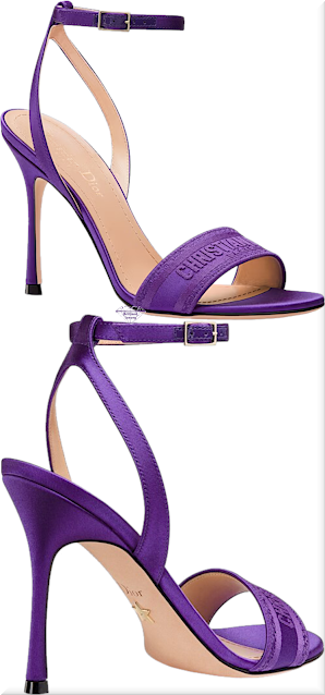 ♦Purple DIOR Dway embroidered satin and cotton heeled sandal #dior #shoes #purple #brilliantluxury