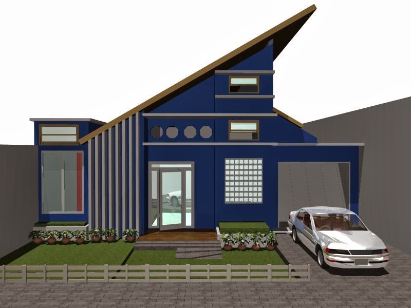 model rumah atap miring 2