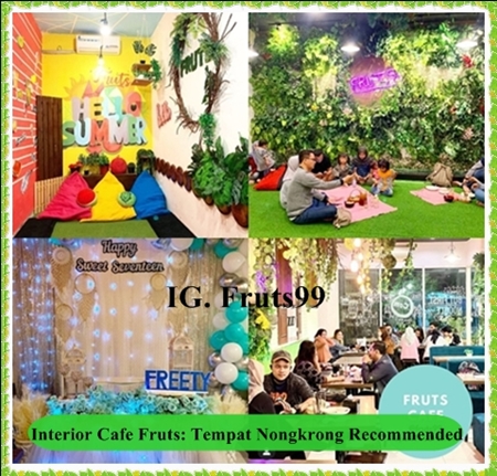 Interior Cafe Fruts: Tempat Nongkrong Recommended di Tahun 2020