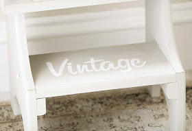 Step stool makeover with Old Sign Stencils Bliss-Ranch.com