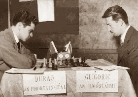 Partida Joaquim Durão - Svetozar Gligoric en el Zonal de Dublín de 1957
