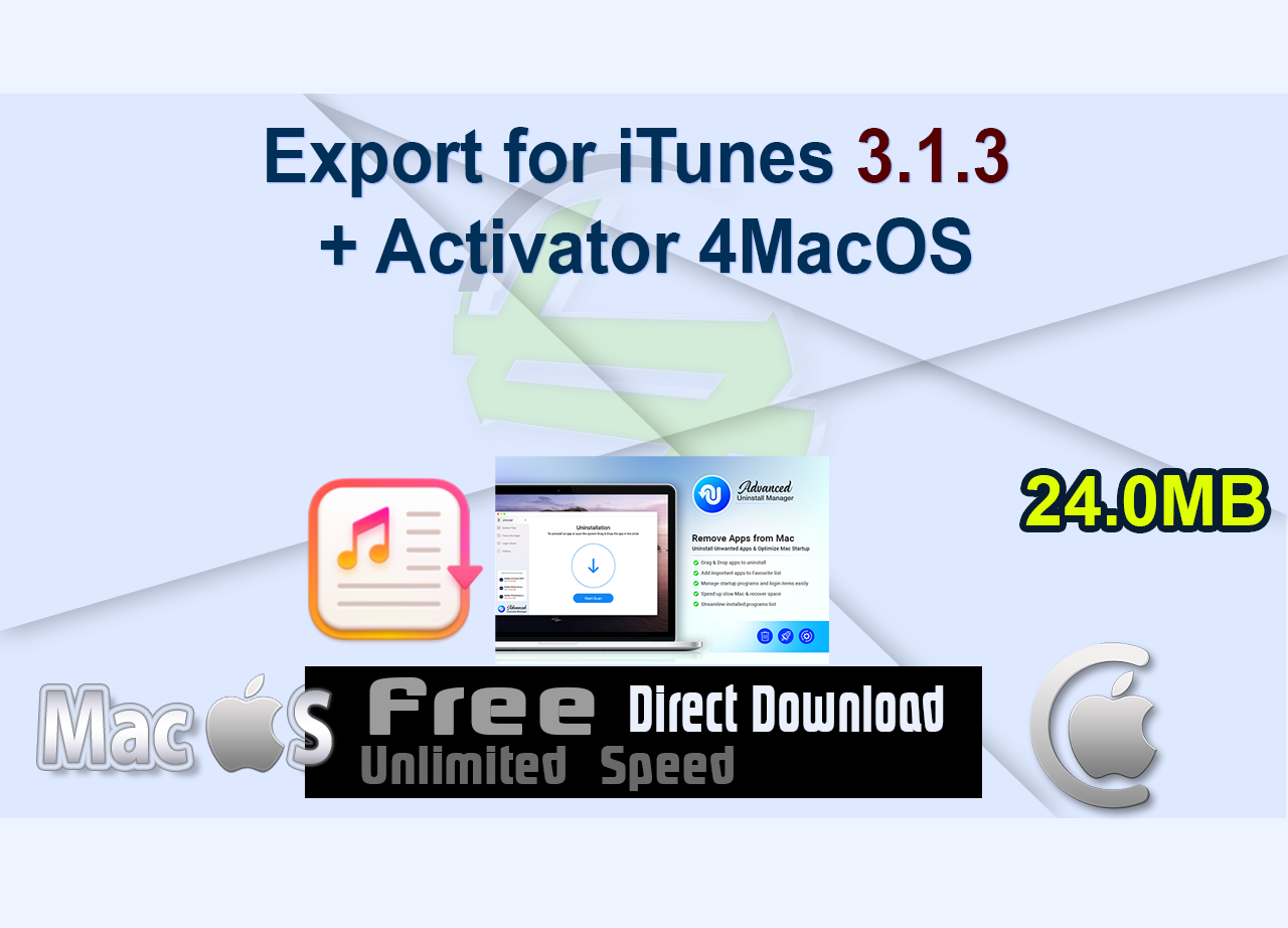 Export for iTunes 3.1.3 + Activator 4MacOS