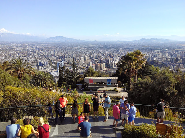 Vistas desde Cerro San Cristobal, Santiago, Chile