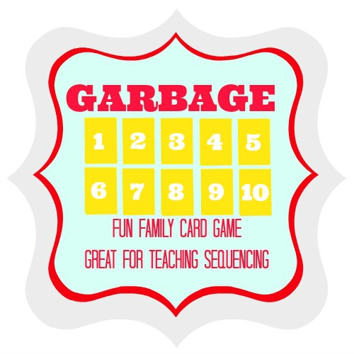 Garbage {Fun Number Sequencing Card Game For The Family} from Blissful Roots