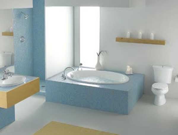 Desain Kamar Mandi Warna Biru Ayeey com