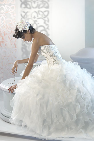 wedding dress should be white dress. You can use any reason why.