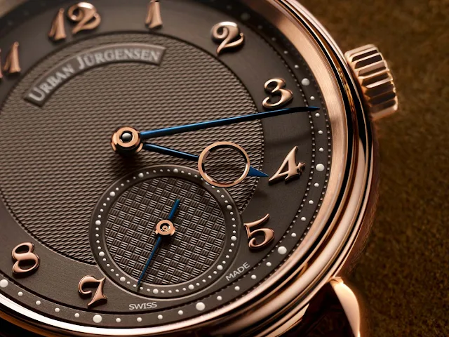 Urban Jurgensen 1140 RG Brown Limited Edition, dial detail