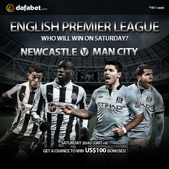 English Premier League:Newcastle v Man City. Can you guess who will win this time?