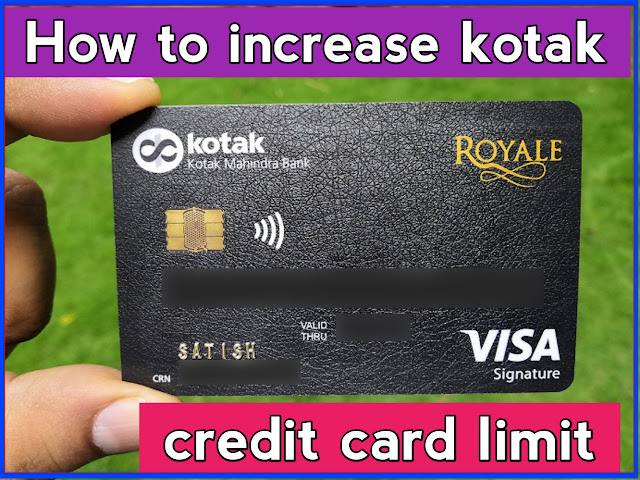kotak credit card limit increase Sms