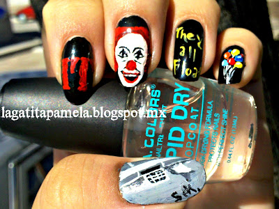 inspired by a scary movie nail art
