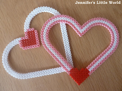 Hama bead heart frames for Valentine's Day