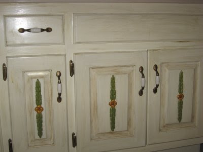 The cabinets were painted flat