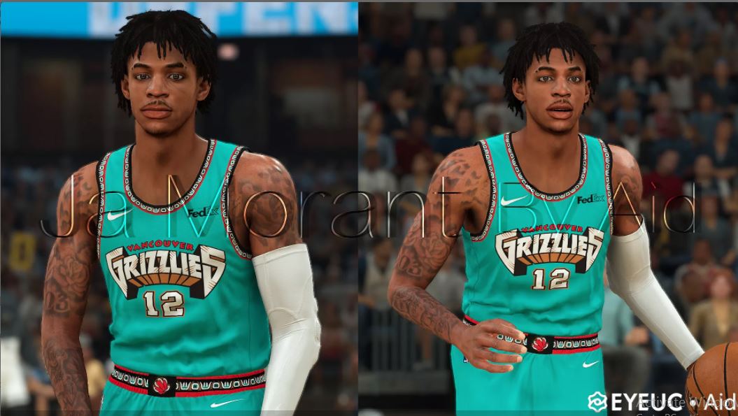 Ja Morant Cyberface, Hair And Body Model By Aid [FOR 2K21 ...