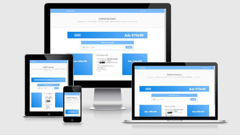 New Safelink Bootstrap 2 - Responsive Blogger Template