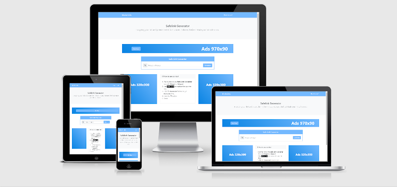 New Safelink Bootstrap 2 - Responsive Blogger Template