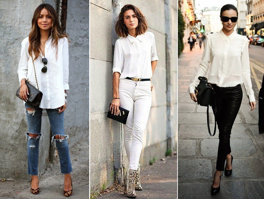 ways to wear white shirt trend 2014 outfits fashion blog bloggers wearing white shirt street style streetstyle