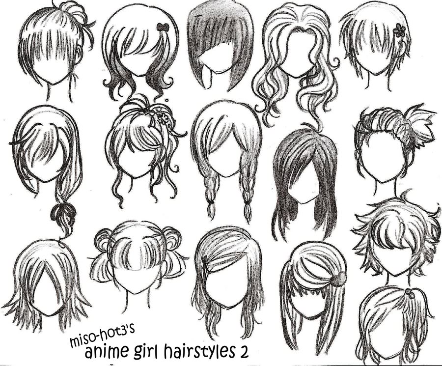Drawings: anime hairstyles