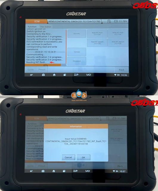 Read and Write Hyundai SIM2K-251 ECU by OBDSTAR DC706 11