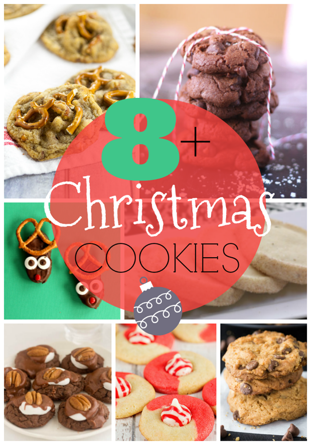 8  Christmas Cookie Recipes at GingerSnapCrafts.com #cookies #recipes #Christmas