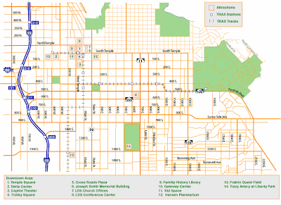 Downtown Salt Lake City Map