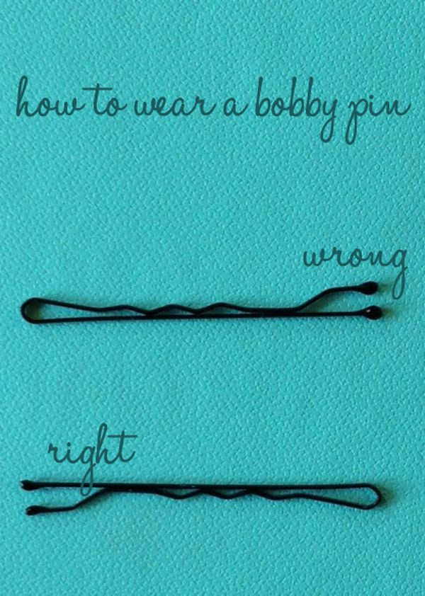 21 Daily Things You’ve Been Doing Incorrectly All Your Life & How To Do Them Right - Bobby pins should be worn with the wavy side facing down.