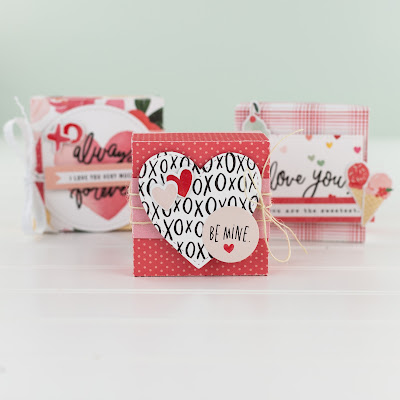 Valentine's Day treat boxes by Wendy Sue Anderson for Echo Park Paper