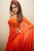 Sony Charista Glamorous in Saffron saree-thumbnail-43