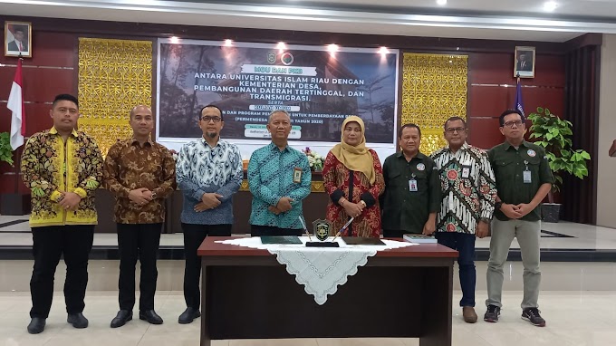 Kepala BPSDM-PMDDTT Teken Perjanjian Kerja Bersama dan Sampaikan Kuliah Umum Kebijakan Pemberdayaan Masyarakat Desa di Universitas Islam Riau