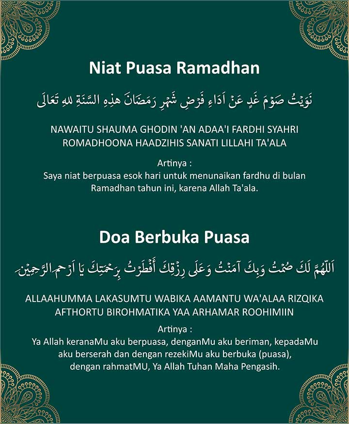  Doa Niat Puasa  Ramadhan dan Doa  Buka Puasa  Kembar pro