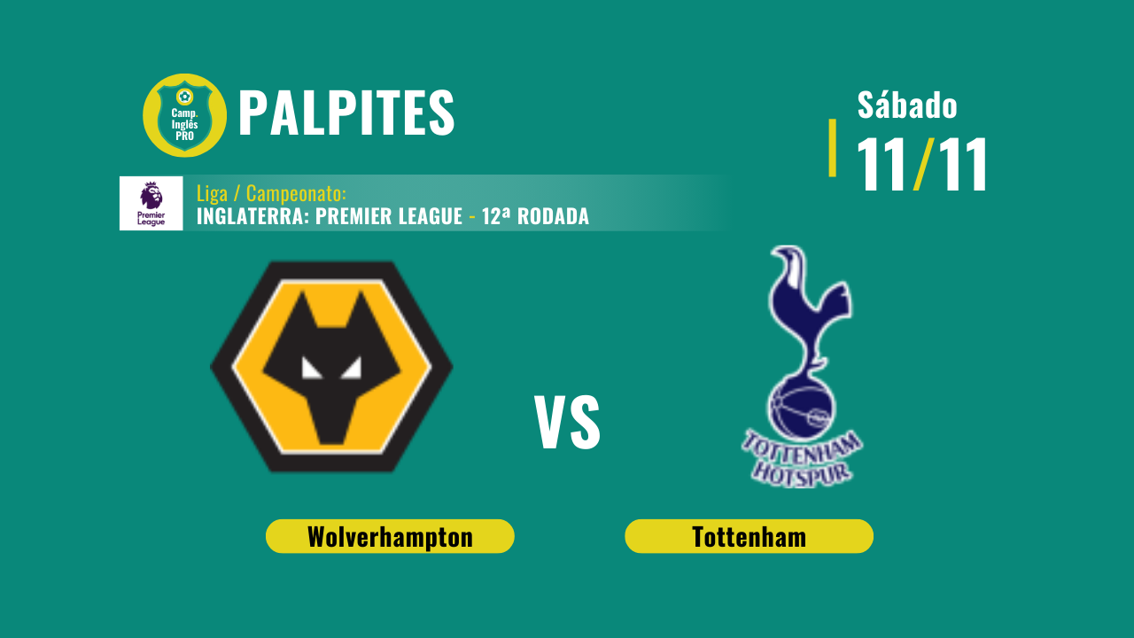 Wolverhampton x Tottenham: palpites, data, horário e onde assistir ao vivo - 11/11/2023