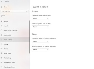 cara mematikan fitur sleep windows 10