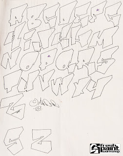 Graffiti Alphabet Letter A-Z
