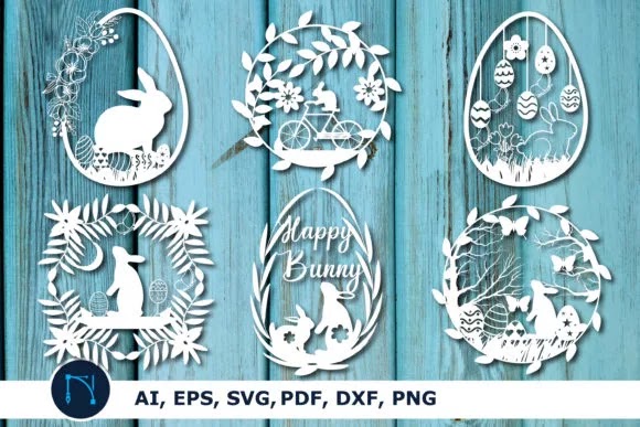 Easter-bunny-paper-cut-SVG-BUNDLE-Graphics