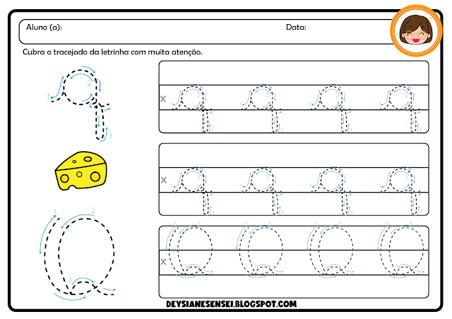 Letra Q maiúscula e Minúscula Cursiva Cubra o tracejado da letrinha com muita atenção.
