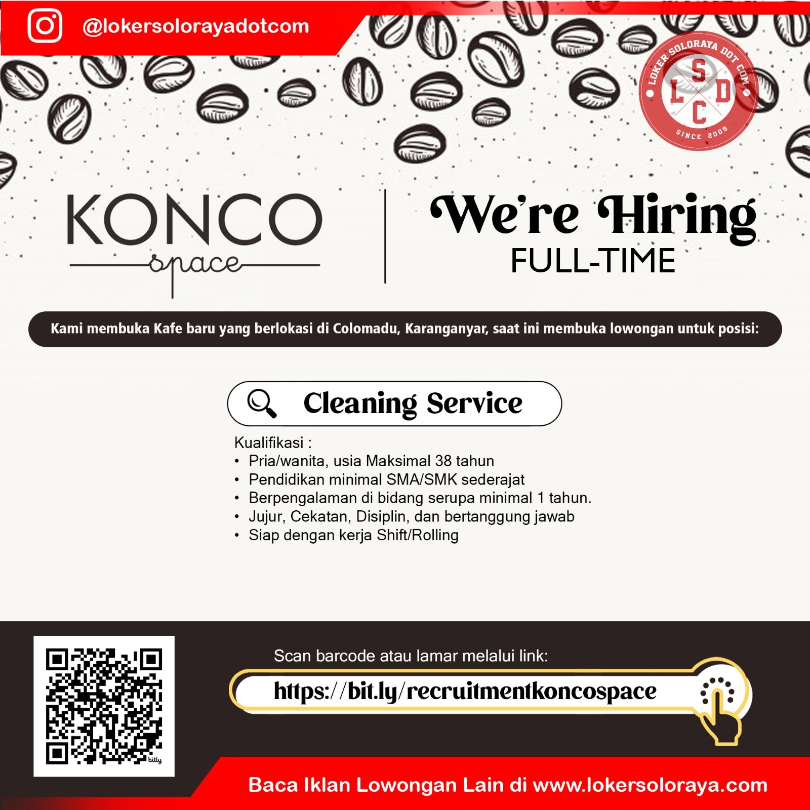 Loker Dishwasher, Kitchen, Cleaning Service di Konco Space Colomadu