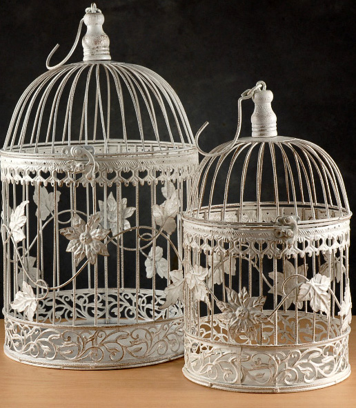 The large cage measures 175 tall x 10 wide and the smaller birdcage is 