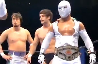 Ryusuke Taguchi, Prince Devitt y Místico en NJPW.