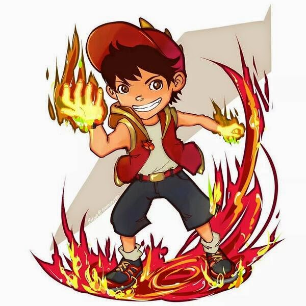 Foto boboiboy Api  Dan Daun Keren Cool Gaul Terbaru 