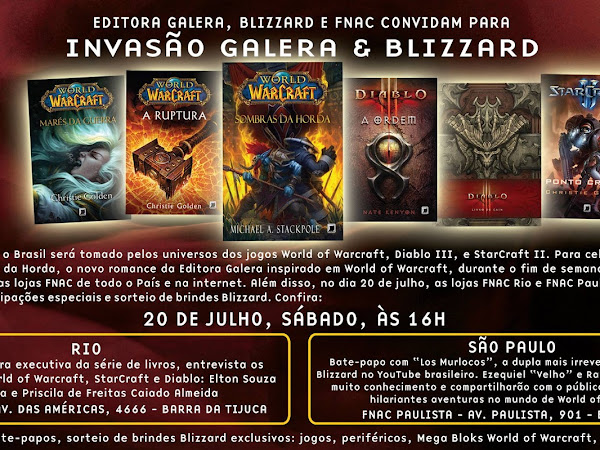 Galera Record, Blizzard e Fnac convidam para Invasão Galera & Blizzard no Rio e em São Paulo