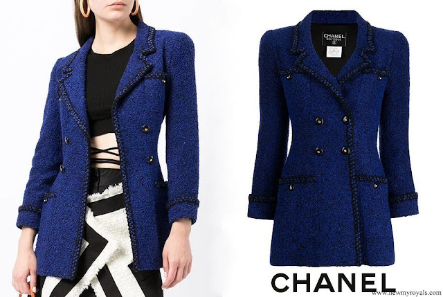 Kate Middleton wore Chanel Pre-Owned 1995 trimmed double-breasted jacket