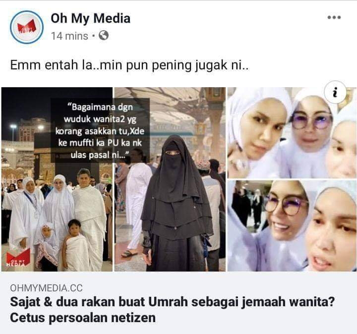 Sajat Menghina Agama Islam Di Mekah, Berubah menjadi perempuan