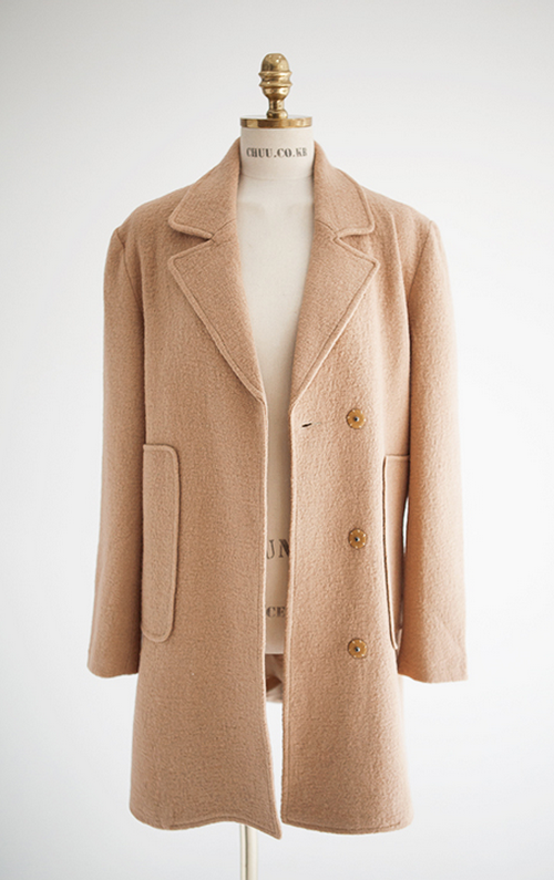  Snap Button Wool Coat