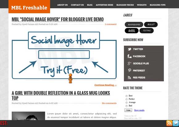 MBL Freshable Blogger Template