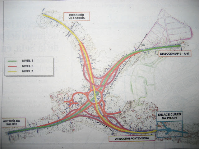 La Xunta de Galicia ejecuta durante dos meses la obra de conexión del macronudo de Curro y la Autovía do Salnés.