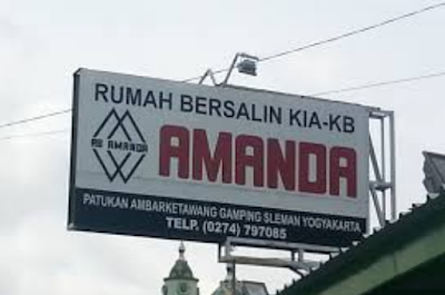 Peta Lokasi, Alamat dan Nomer Telepon Rumah Bersalin KIA-KB Amanda Ambarketawang Gamping