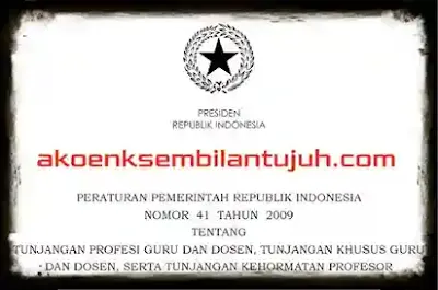 Peraturan Pemerintah (PP) Nomor 41 Tahun 2009