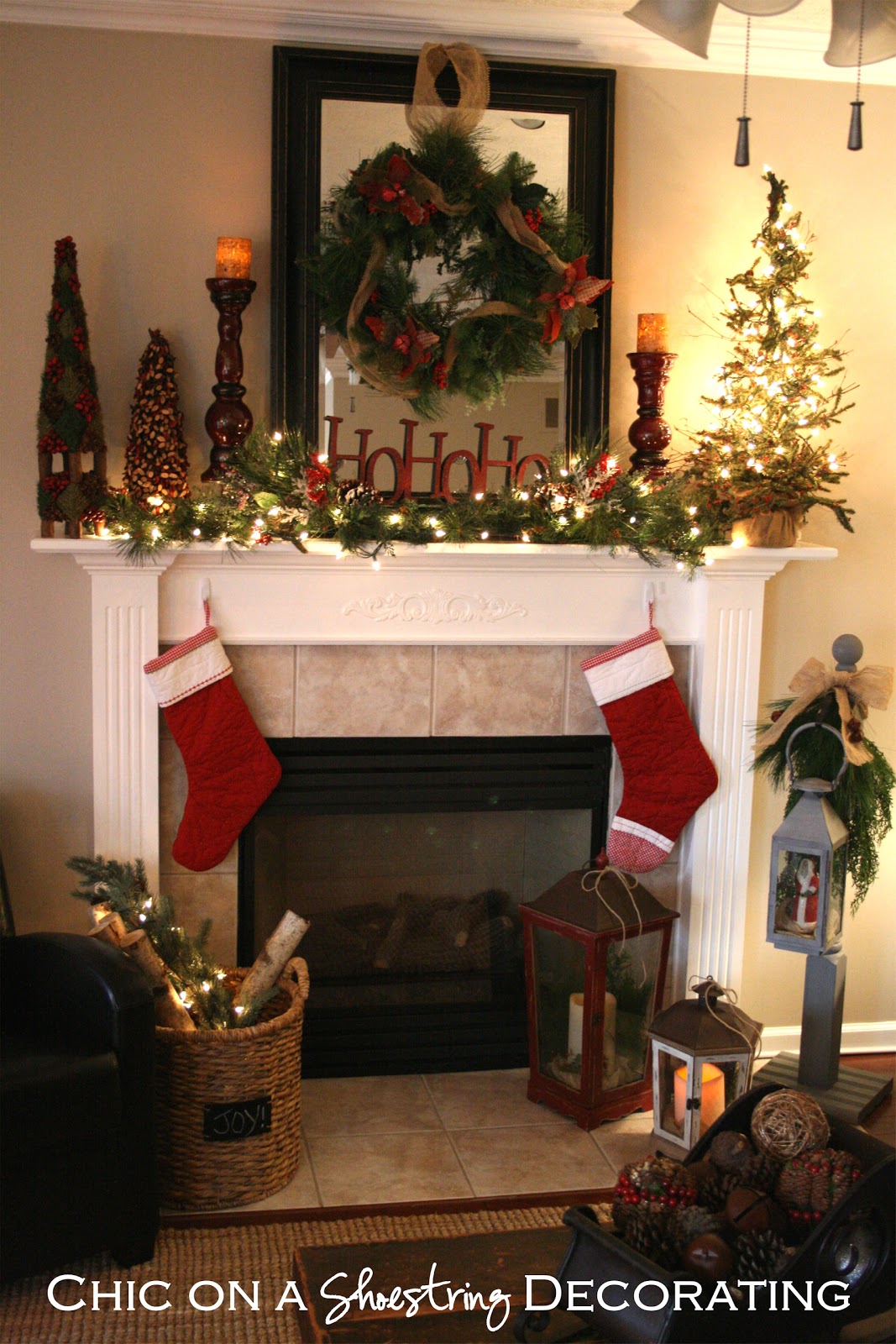 Chic on a Shoestring Decorating  Christmas  Home Tour Part 