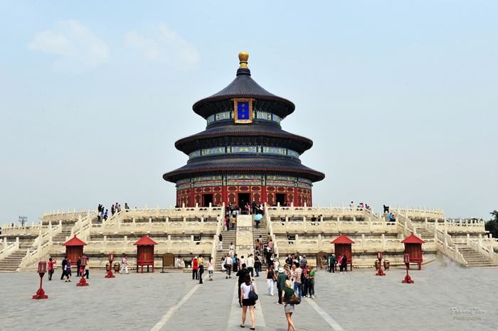 The Temple of Heaven, literally the Altar of Heaven is a complex of religious buildings situated in the southeastern part of central Beijing. The complex was visited by the Emperors of the Ming and Qing dynasties for annual ceremonies of prayer to Heaven for good harvest. It has been regarded as a Taoist temple, although Chinese Heaven worship, especially by the reigning monarch of the day, pre-dates Taoism.